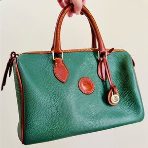 Dooney & Bourke All Weather Leather Satchel Green/Tan